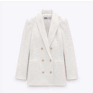 ZARA Tweed Textured Blazer